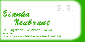 bianka neubrant business card